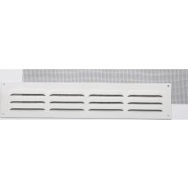 Grille aération aluminium blanc à visser 5x25cm